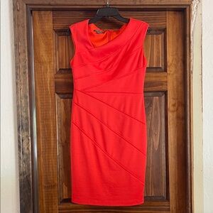 Roz & Ali Vibrant Poppy Red Dress size 6